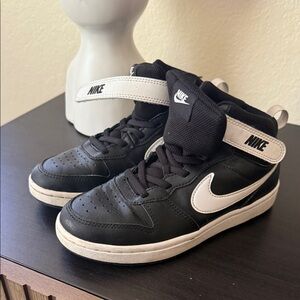 Nike Kids Black and White High-Top Sneakers